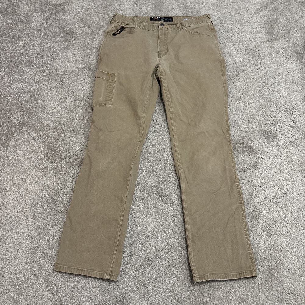 Ariat Rebar M4 Pants Mens 34x34 Brown Relaxed Straight Work Utility